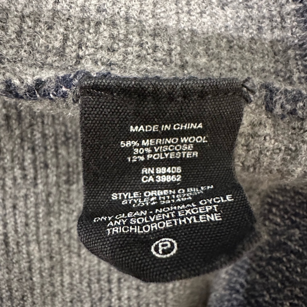 Theory Men's Blue Merino Blend Sweater - Picture 5 of 6